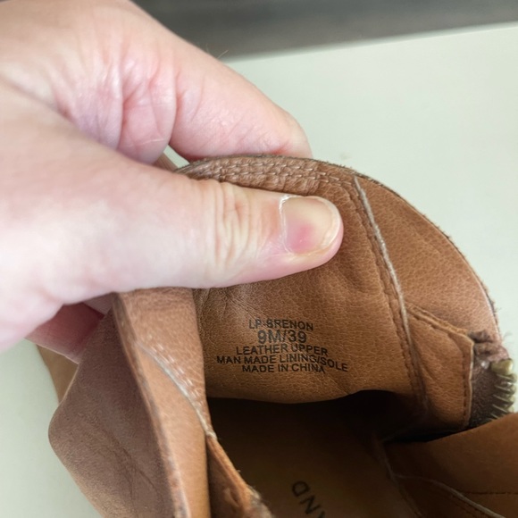 brown leather lucky brand ankle booties - Picture 5 of 6